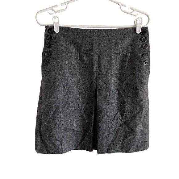 J. Crew Dresses & Skirts - J Crew Wmn SZ 2 Gray W/Front Center Kick Pleat Knee Length Lined Wool Slim Skirt